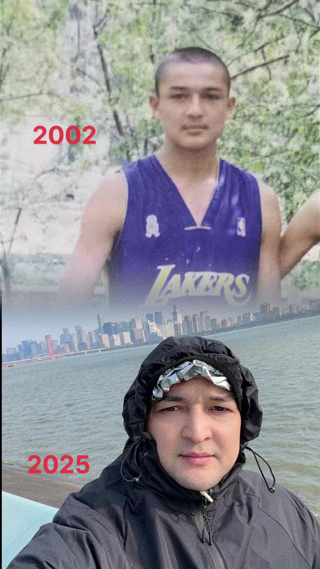 西热晒02年照片对比今天：没想到那么多年前就是湖蜜了吧