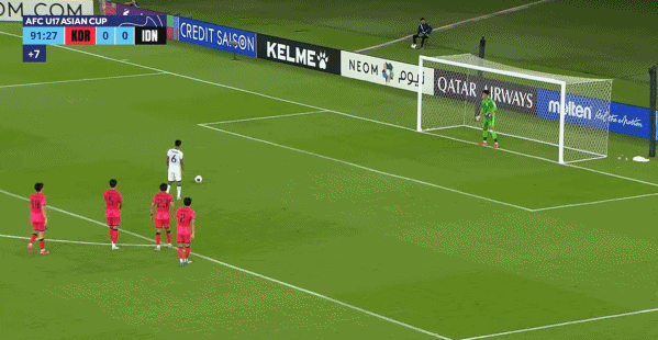 神剧情！韩国U17狂轰21脚+两中框，遭印尼第92分钟点球补射绝杀